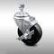Service Caster 4 Inch SS Soft Rubber Wheel Swivel 1/2 Inch Threaded Stem Caster with Brake SCC SCC-SSTS20S414-SRS-TLB-121315 - alternate 1
